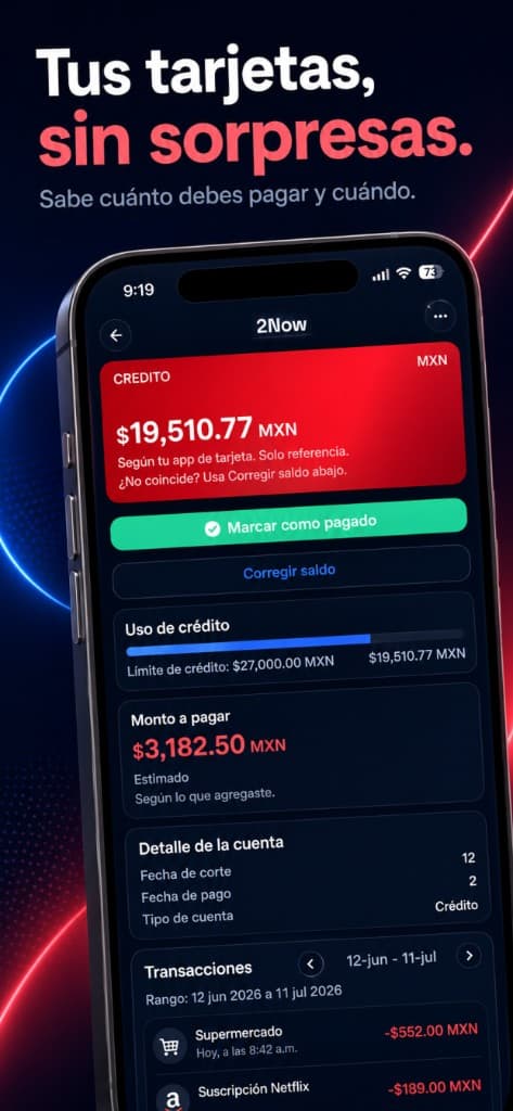 Nivio credit card detail screen showing amount owed, payment controls, and transactions.
